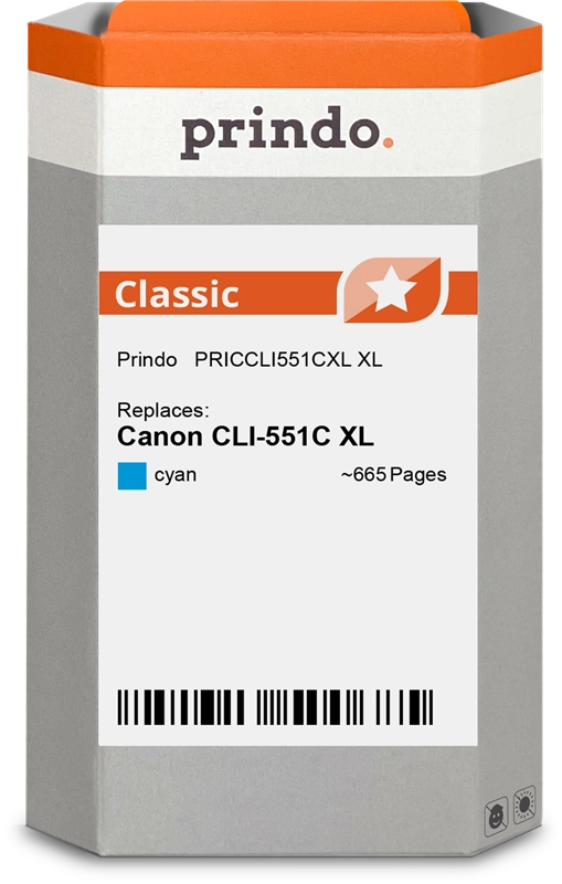 Prindo Classic XL Cyan Druckerpatrone PRICCLI551CXL