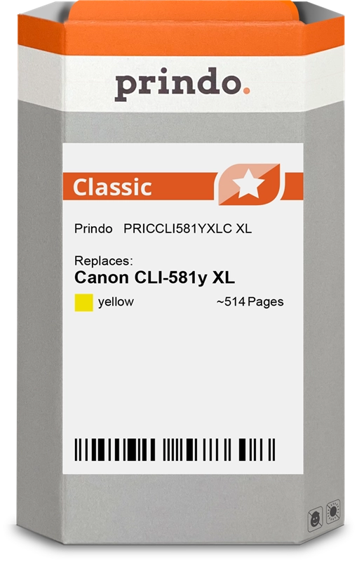 Prindo Classic XL Gelb Druckerpatrone PRICCLI581YXLC