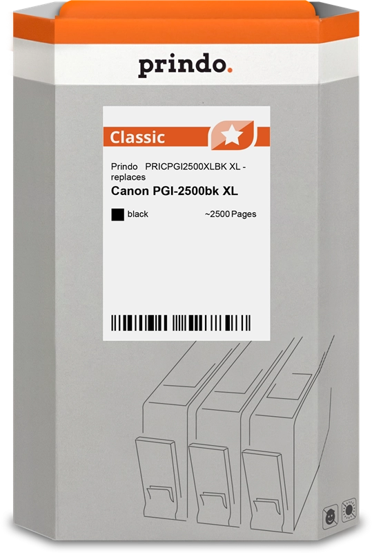 Prindo Classic XL Schwarz Druckerpatrone PGI-2500bk XL PRICPGI2500XLBK 9254B001