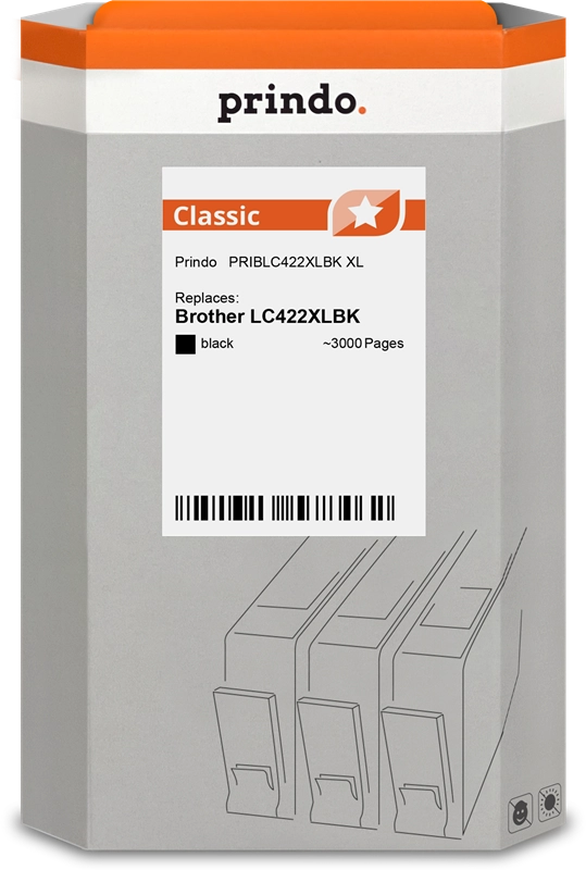 Prindo Classic XL Schwarz Druckerpatrone PRIBLC422XLBK
