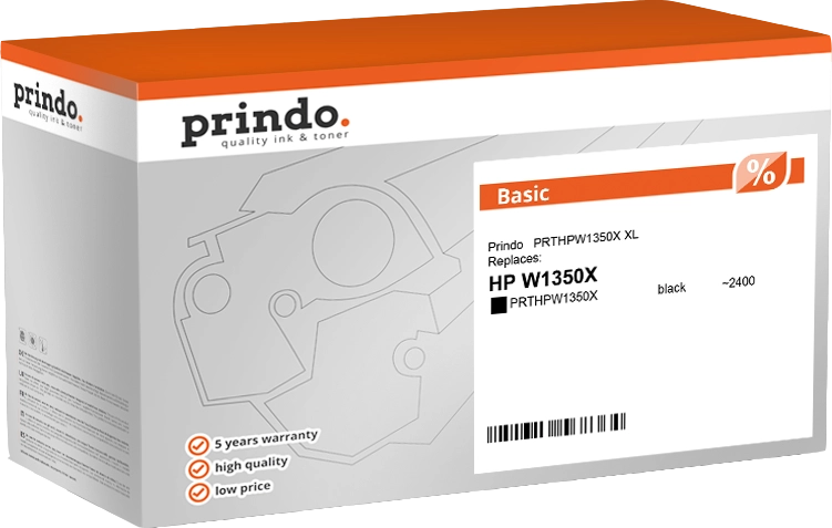 Prindo W1350X HP 135X XL Schwarz Toner PRTHPW1350X