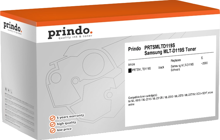 Prindo Classic Samsung MLT-D119S  Schwarz Toner