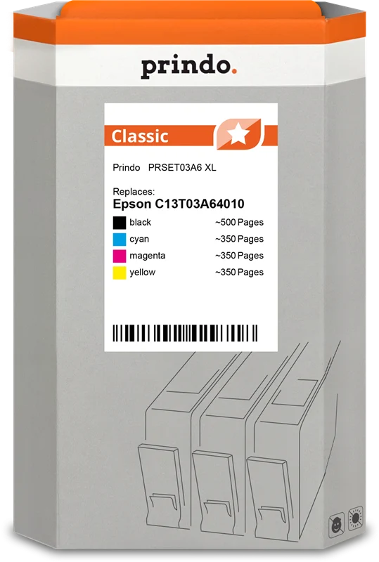 Prindo Classic 603 XL Multipack Schwarz / Cyan / Magenta / Gelb