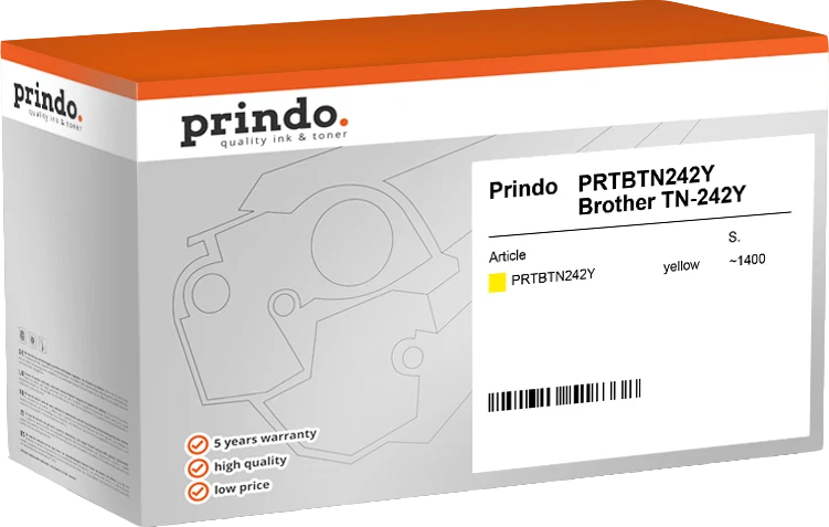 Prindo Classic Yellow Toner PRTBTN242Y