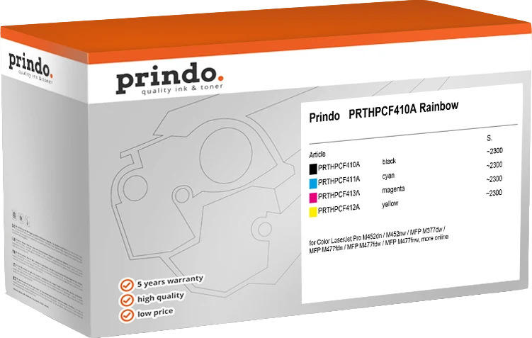 Prindo Classic Multipack kompatibel mit HP 410A Multipack BK/C/M/Y