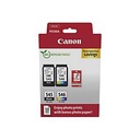 Canon PG-545 + CL-546 Schwarz / mehrere Farben / Weiss Value Pack + 10x15 cm Fotopapier 50 Blatt