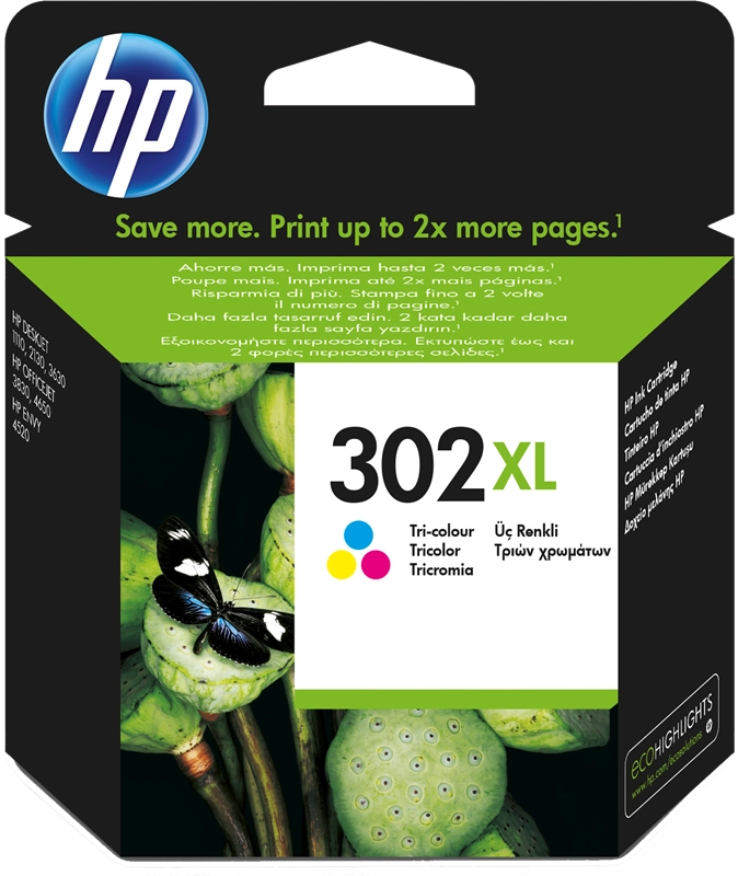 HP 302 XL mehrere Farben Druckerpatrone F6U67AE (HP302XL)