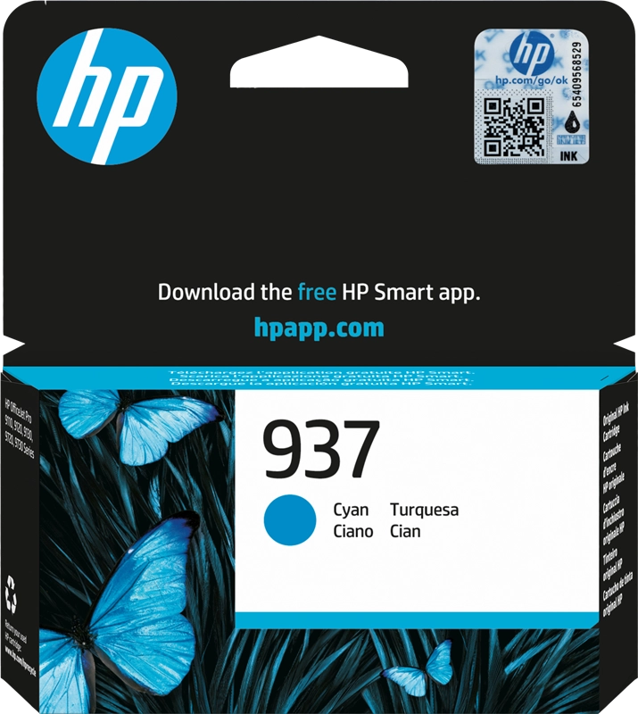 HP 937 Cyan Druckerpatrone 4S6W2NE