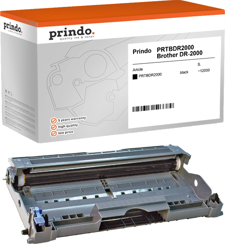 Prindo Classic Bildtrommel Schwarz (PRTBDR2000) Brother DR-2000
