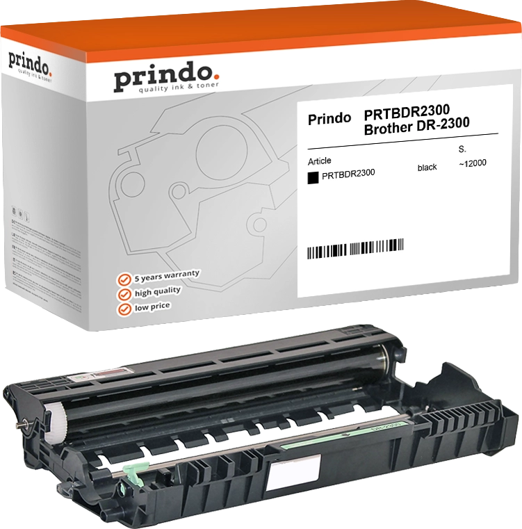 Prindo Classic Bildtrommel Schwarz (PRTBDR2300) BROTHER DR-2300