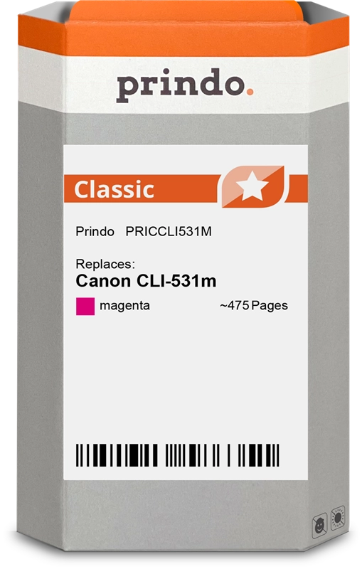 Prindo Classic Magenta Druckerpatrone CLI-531m PRICCLI531M